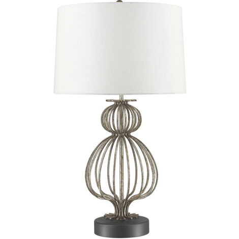 Elstead Lafitte - 1 lampe de table lumineuse argent, E27 (1/2)