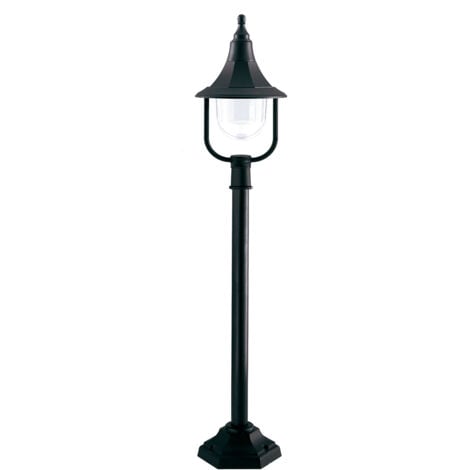Elstead Shannon - Lampadaire extérieur à 1 ampoule en polycarbonate noir IP44, E27