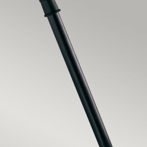 Elstead Shannon - Lampadaire extérieur à 1 ampoule en polycarbonate noir IP44, E27