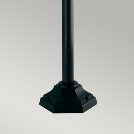 Elstead Shannon - Lampadaire extérieur à 1 ampoule en polycarbonate noir IP44, E27