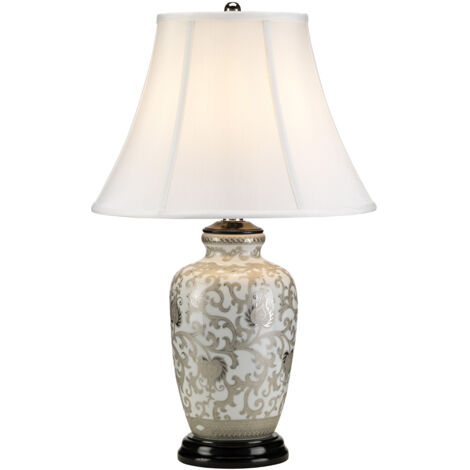 ElsteadthistleTHISTLE-TL - Lampe de table à 1 lumière - Blanc, finition argentée, E27 (1/4)