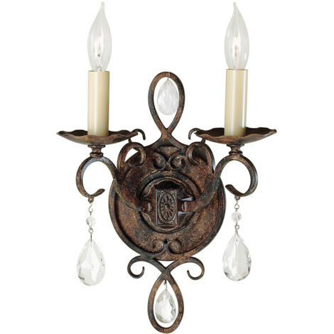 Chateau Feiss Applique 2 Lumières Moka Bronze (1/4)