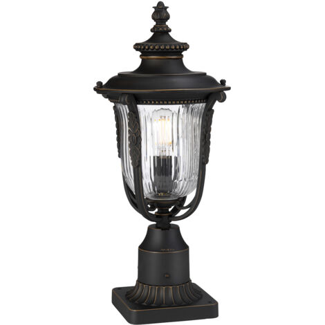 Elstead Luverne - Piédestal extérieur à 1 lumière bronze huilé IP44, E27 (1/6)