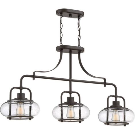 Elstead Quoizel Trilogy Plafonnier Suspension Bar Bronze Ancien (1/5)