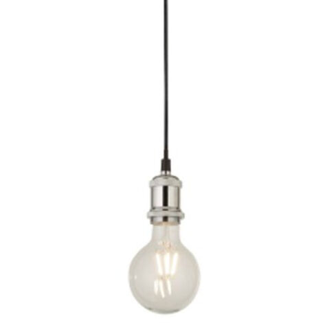 Suspension de câble de lumière du chrome 1 de projecteur avec le câble textile noir de 1.5Mtr (1/3)