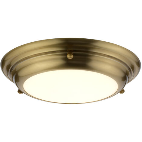 Elstead Welland - Mini plafonnier à 1 ampoule DEL - Laiton vieilli (1/4)