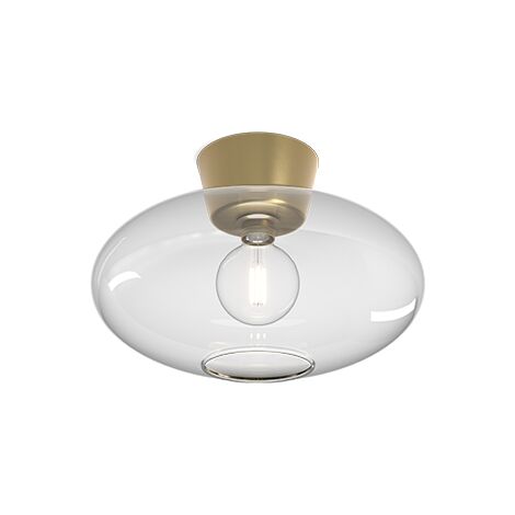 BulloXL Plafonnier Globe Laiton, Verre Clair 1x E27 (1/2)