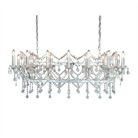 Searchlight Florence - Lustre en cristal à 14 ampoules au fini chromé, E14 (1/3)