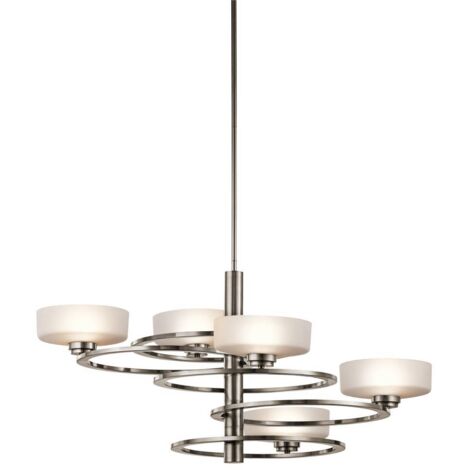 Elstead Aleeka - Lustre à bras multiples au fini étain classique à 4 ampoules, G9 (1/5)