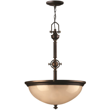 Elstead Mayflower - Luminaire suspendu à 3 ampoules au fini bronze, E27 (1/4)