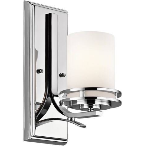 Elstead Hendrik - Applique murale de salle de bain à 1 lumière, chrome poli IP44, G9