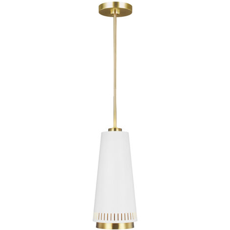 Suspension à 1 lumière Elstead Carter, style A, blanc mat, E27 (1/5)