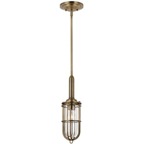 Urban Restoration Feiss Suspension 1 Lumière Laiton Antique Foncé IP44 (1/5)