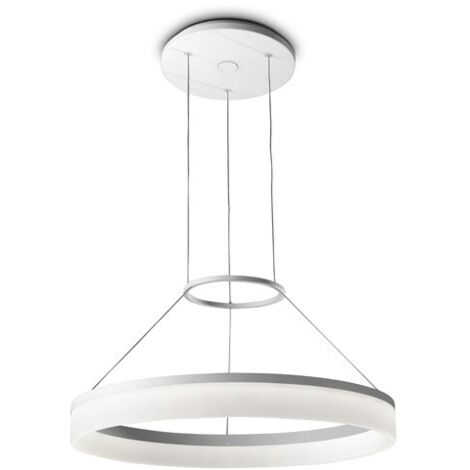 Leds-C4 GROK - Luminaire suspendu moyen à 1 lumière LED intégré blanc
