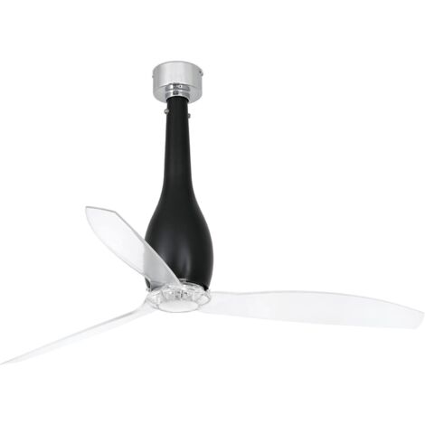 Ventilateur de plafond moyen Faro Eterfan avec / sans lumière noir mat, transparent (1/4)