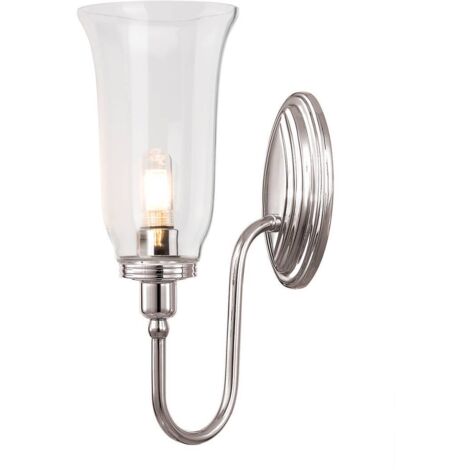 Elstead Blake - Applique murale à 1 lumière pour salle de bain, nickel poli IP44, G9 (1/4)