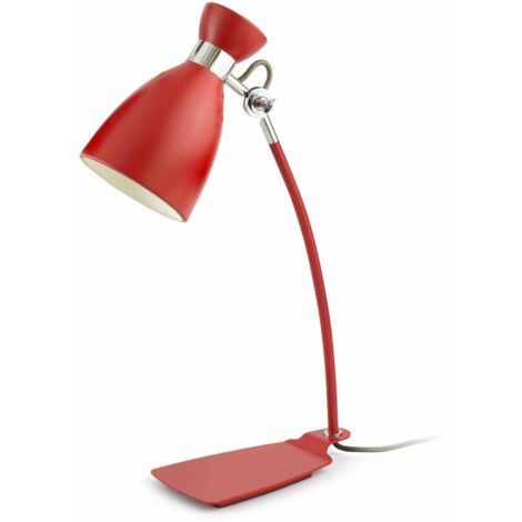 Faro Retro - Lampe de bureau rétro à 1 lumière, blanc, rouge, E14 (1/2)