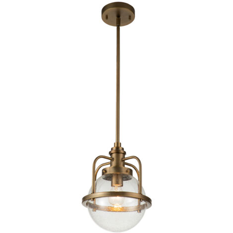 Elstead Kichler Triocent Plafonnier Globe Suspension Laiton Naturel, IP44 (1/5)