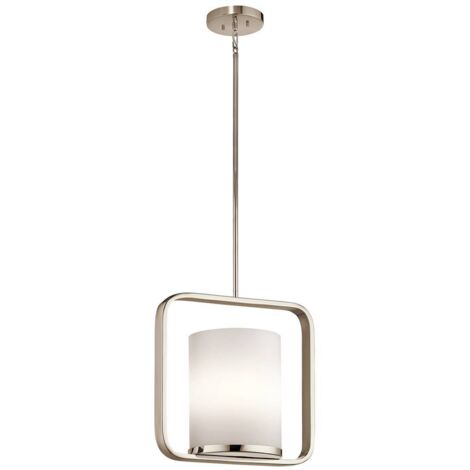 Elstead City Loft - Luminaire suspendu moyen à 1 ampoule, nickel poli, E27 (1/5)
