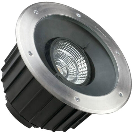Leds-C4 Gea - L'acier inoxydable au sol enfoncé extérieur par LED Uplight a poli 1-10V gradation 30cm 4075lm 4000K IP67 (1/2)