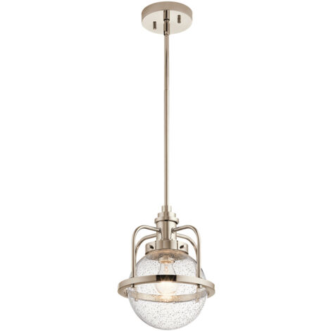 Elstead Kichler Triocent Plafonnier suspendu Globe Nickel poli, IP44 (1/5)