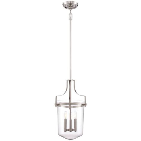 Elstead Penn Station - Luminaire suspendu à 3 ampoules au fini nickel brossé, E14 (1/4)