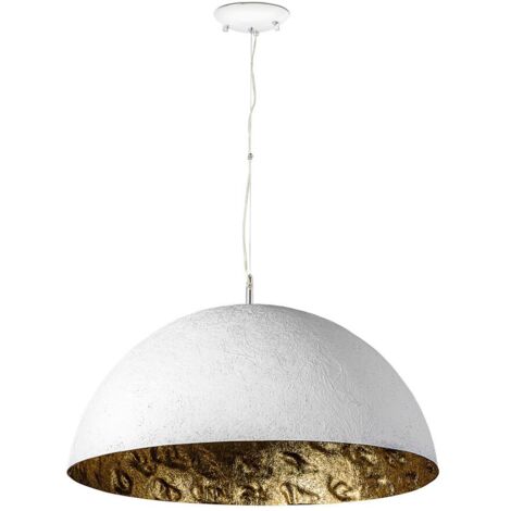 Faro Magma-Q - Plafonnier à 3 ampoules Dome Blanc, Or, E27 (1/3)
