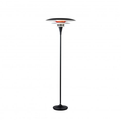 Belid Diablo - Lampadaire à 1 lumière rouge, noir mat, E27 (1/5)