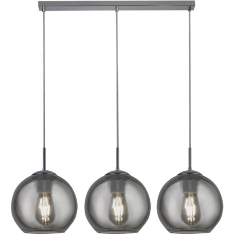 Searchlight - Barre de suspension à 3 ampoules, chrome, fumé, E27 (1/5)
