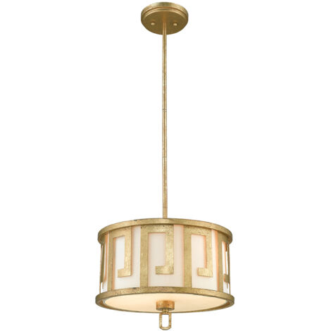 Elstead Lemuria - Luminaire suspendu moyen à 2 ampoules à montage double pour plafond rond, or, E27 (1/3)