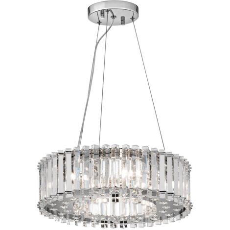 Elstead Crystal Skye - Suspension à 6 ampoules au fini chrome avec cristaux, G9 (1/5)