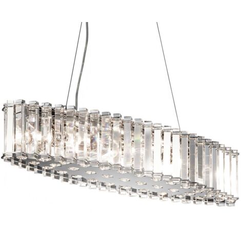 Elstead Crystal Skye - Lustre à 8 ampoules suspendues à îlot, chrome, cristal, G9 (1/5)