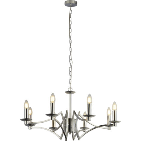 Searchlight Ascot 8 Lumière Pendentif Chrome (1/3)