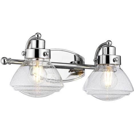 Scholar Applique Murale Quoizel 2 Lumières Chrome Poli IP44 (1/5)