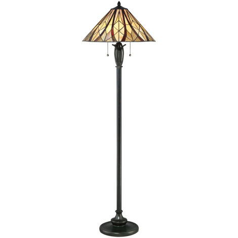 Lampadaire Elstead Victory Tiffany, Valiant Bronze, E27 (1/6)