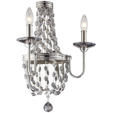 Elstead - Applique murale d'intérieur à 2 ampoules, nickel poli, E14 (1/5)