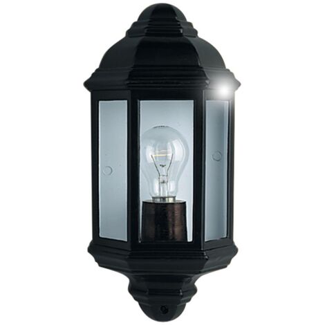 Searchlight Outdoor - Lanterne encastrée extérieure à 1 ampoule noire IP44, E27