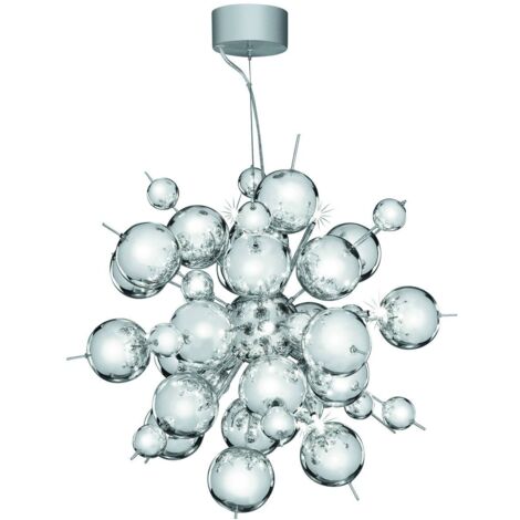 Searchlight Molecule - Luminaire suspendu à 12 ampoules au fini chrome, ampoule G4 (1/3)
