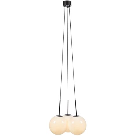 Markslojd DIONE Plafonnier Rond 3 Globe Light Blanc, Noir (1/3)