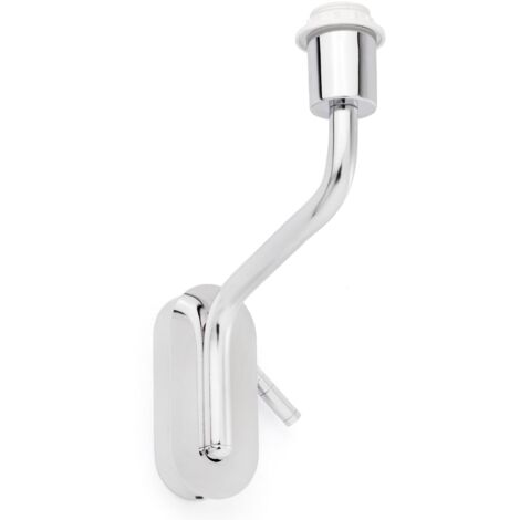 Faro Eterna - Lampe de lecture murale intérieure à 1 lumière chrome - abat-jour non inclus, E27 (1/4)
