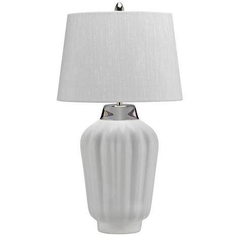 Bexley Lampe de Table 1 Lumière Blanc, Nickel Poli (1/5)