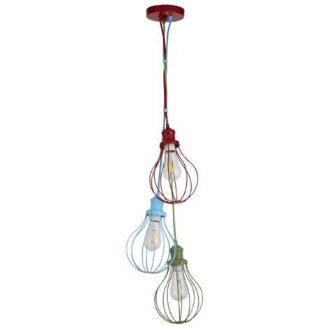 Searchlight Kids 3 Lumière Drop Balloon Cage Pendant - Couleur (1/3)