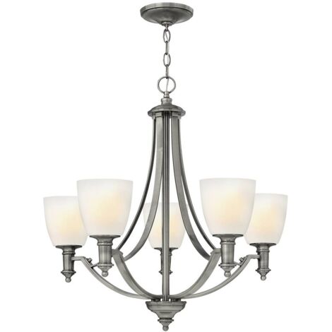 Elstead Truman - Lustre à 5 bras multiples au fini nickel antique, E27 (1/5)