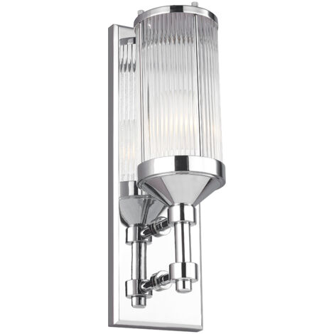 Elstead Paulson - Applique murale d'intérieur à 1 ampoule Chrome IP44, G9 (1/5)