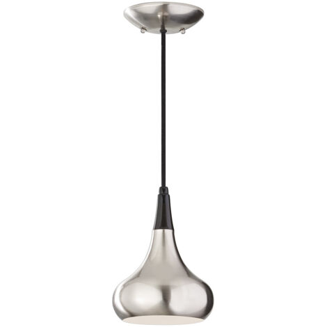 Elstead Beso - Suspension de plafond à 1 ampoule en acier brossé, E27 (1/4)