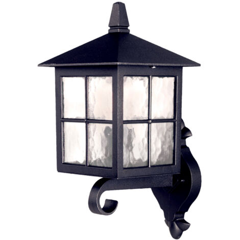 Elstead Winchester - Lanterne murale extérieure à 1 ampoule noire IP44, E27