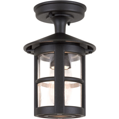 Elstead Hereford - Lanterne encastrée extérieure à 1 ampoule noire IP43, E27 (1/4)