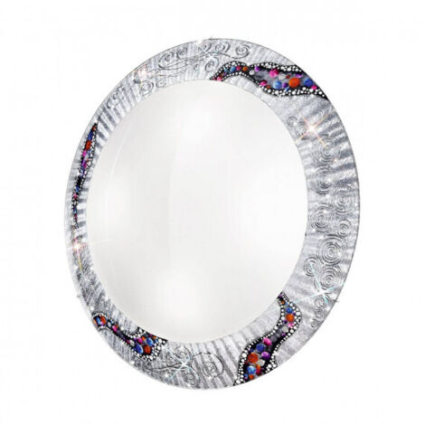 Kolarz SERENA - Plafonnier encastré à motifs en verre design chrome poli - Motif Kiss Silver, 4x E27 (1/4)