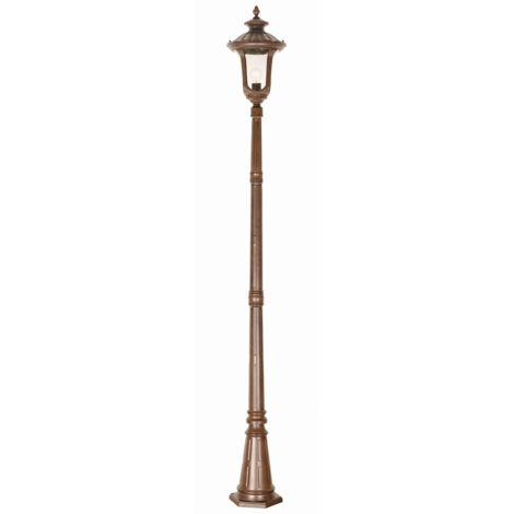 Elstead Chicago - Lampadaire extérieur moyen 1 lumière patine bronze rouillé IP44, E27