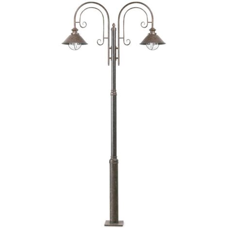 Faro Nautica - Lampadaire à 2 lampes brun rouille, E27 (1/3)